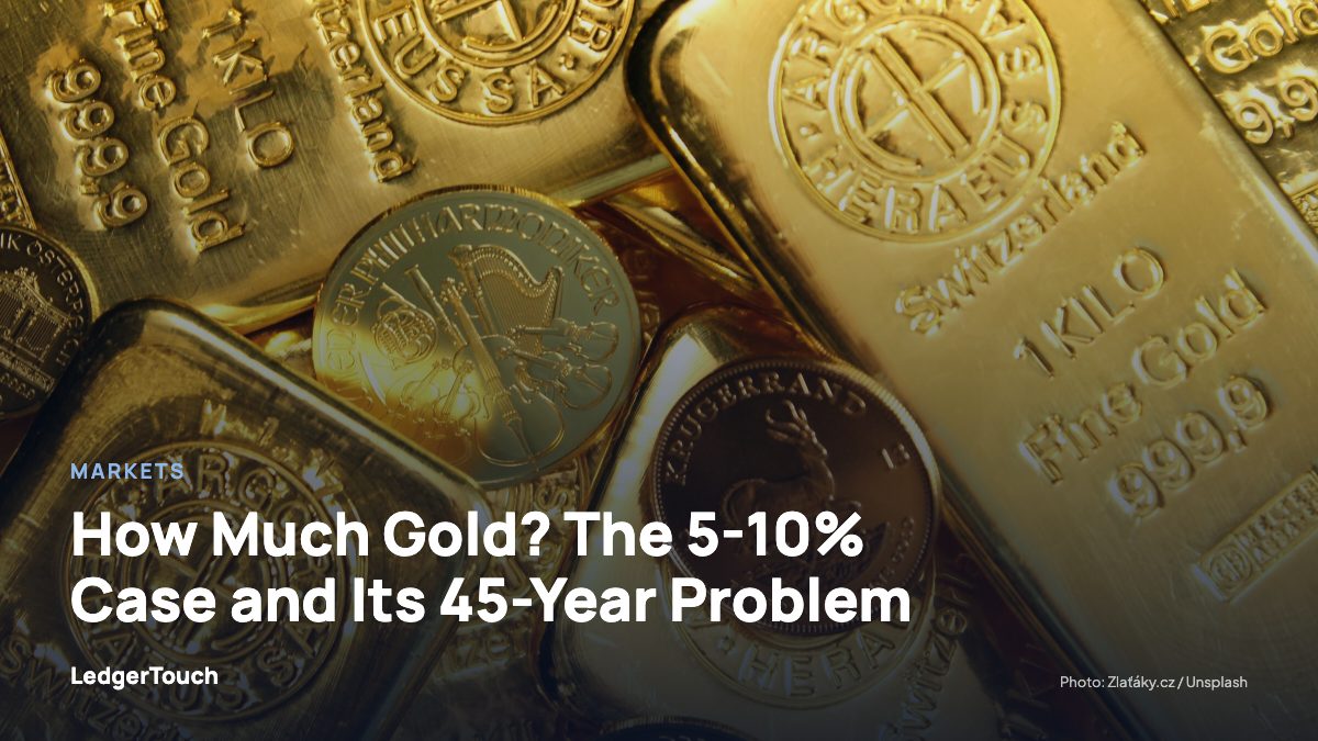 Gold and silver round coins.